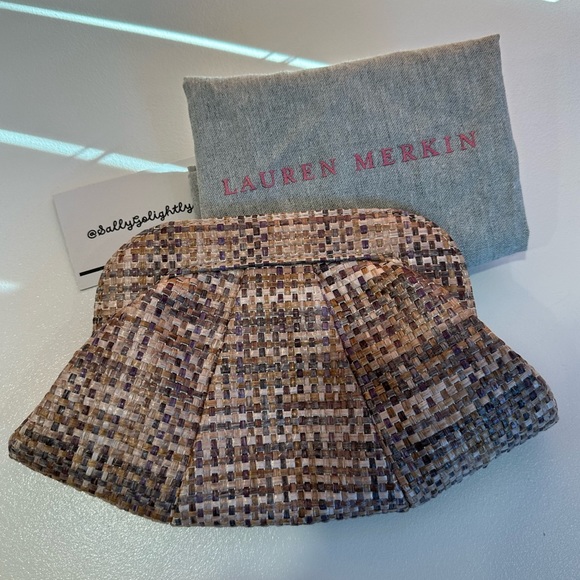 Lauren Merkin Multi Straw Woven Lucy Clutch - Picture 3 of 4